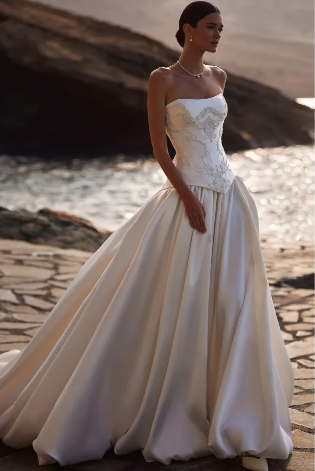 vestido de noiva tendencia com corset moderno