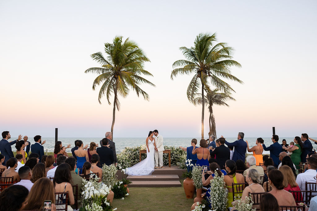 cerimonia de casamento na praia de baixio